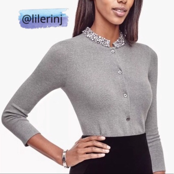 Ann Taylor Rhinestone Cardigan READ DESCRIPTION - Picture 11 of 11